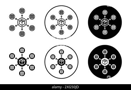 Big Data icon vector logo set collection for web app ui Stock Vector
