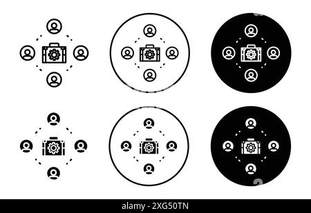 Co working icon vector logo set collection for web app ui Stock Vector