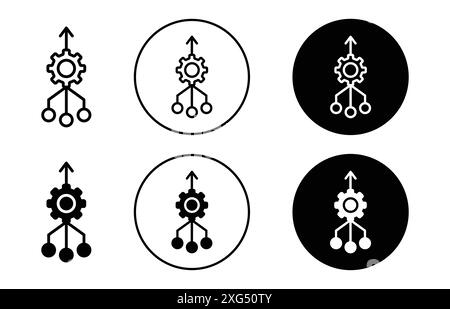 Consolidation icon vector logo set collection for web app ui Stock Vector