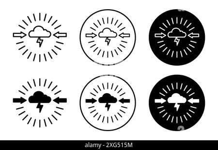 Conflict icon vector logo set collection for web app ui Stock Vector