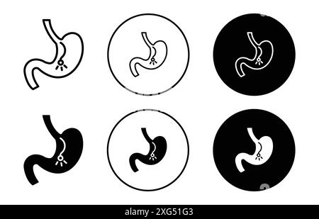 Endoscopy icon vector logo set collection for web app ui Stock Vector