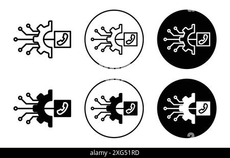 Ivr icon vector logo set collection for web app ui Stock Vector