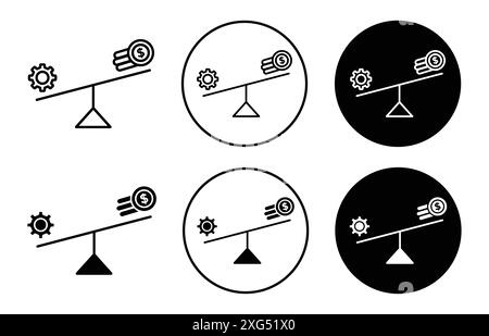 leverage icon vector logo set collection for web app ui Stock Vector