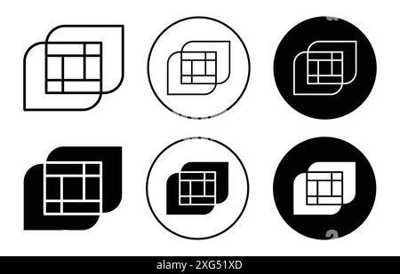 generate icon vector logo set collection for web app ui Stock Vector