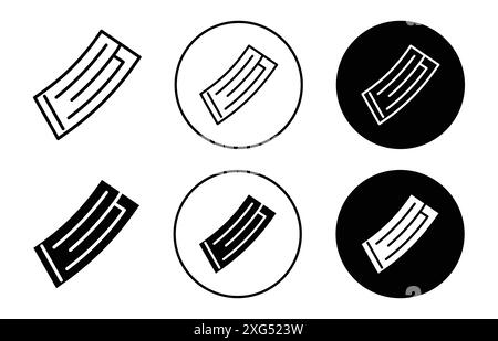 magazine icon vector logo set collection for web app ui Stock Vector