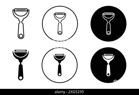 Potato peeler icon vector logo set collection for web app ui Stock Vector