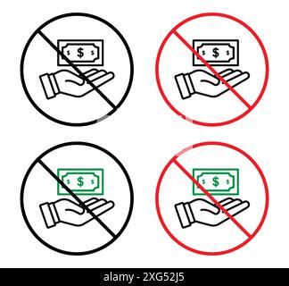 Stop Corruption icon vector logo set collection for web app ui Stock Vector