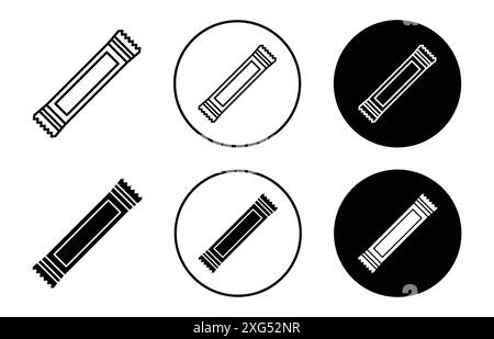 Sugar stick package icon vector logo set collection for web app ui Stock Vector