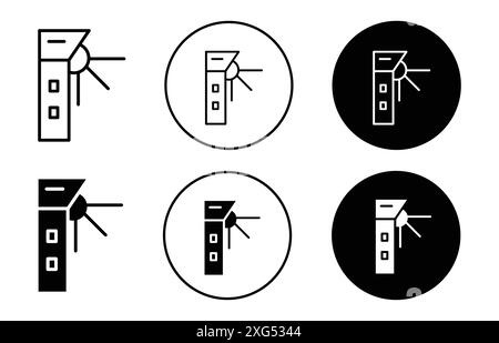Turnstile icon vector logo set collection for web app ui Stock Vector