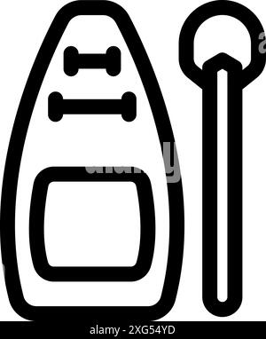 Line art icon depicting a modern car key with remote control locking system Stock Vector