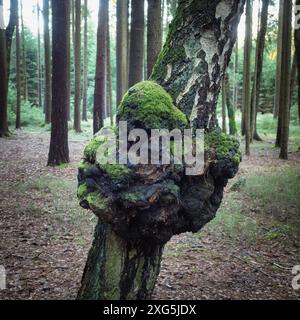 Suvel disease on a birch tree, close-up Stock Photo