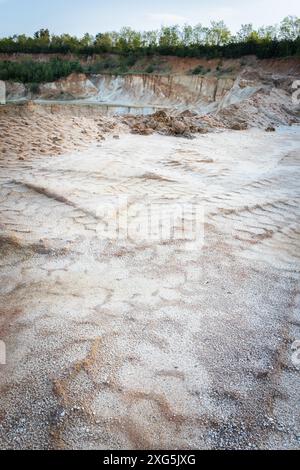 Open pit mining for sand and gravel Stock Photo