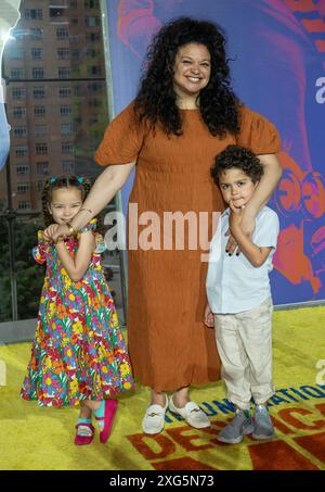 Hazel van der Most, Michelle Buteau and Otis van der Most Stock Photo