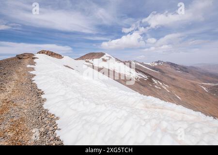 Ighil M'Goun, 4, 071 meters, Atlas mountain range, morocco Stock Photo