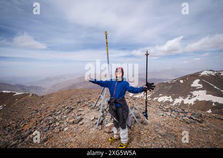 Ighil M'Goun, 4, 071 meters, Atlas mountain range, morocco Stock Photo