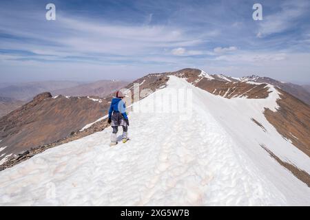 Ighil M'Goun, 4, 071 meters, Atlas mountain range, morocco Stock Photo