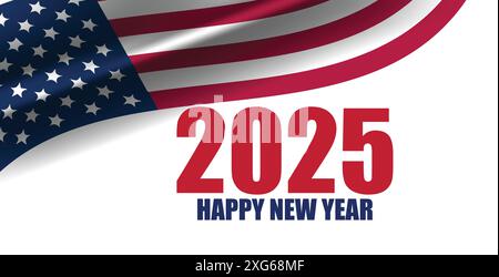 Celebrating 2025 Happy New Year Stock Vector