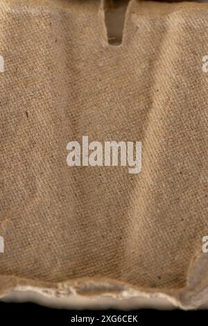 paper cups with added fertilizers and peat for seedlings, empty square cups with peat for growing plants Stock Photo