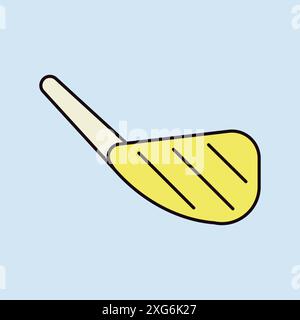 Single piece of chop lamb with bone vector flat icon food meat. Barbecue and bbq grill sign. Graph symbol for cooking web site and apps design, logo, Stock Vector