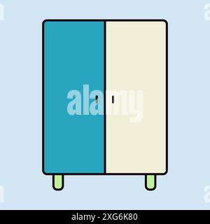 Cupboard vector icon. Graph symbol for furniture, web site and apps design, logo, app, UI Stock Vector