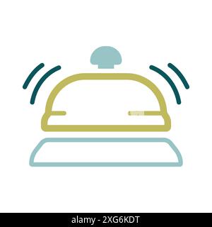 Counter bell, hotel, service vector isolated icon. Graph symbol for travel and tourism web site and apps design, logo, app, UI Stock Vector