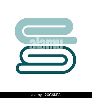 Stack of folded bath towels or napkins vector icon. Hotel sign. Graph symbol for travel and tourism web site and apps design, logo, app, UI Stock Vector