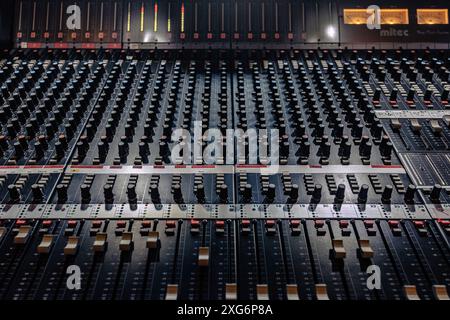 Sound mixing console Stock Photo
