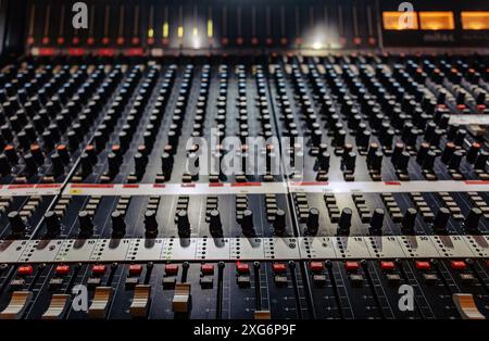 Sound mixing console Stock Photo