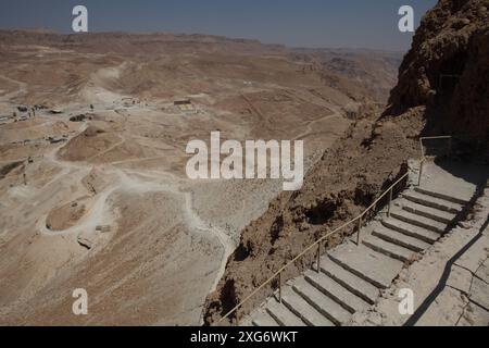 Ramp on Masada's west built by Roman soldiers so they could climb it ...