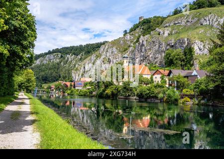 The idillic village Essing in the Altmühltal valley (Bavaria, Germany) Stock Photo