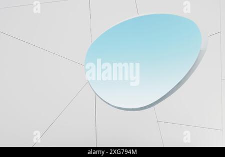 minimalist wall, with white background Stock Photo
