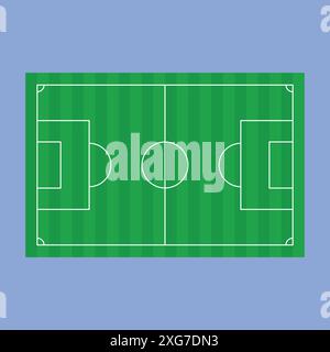 Soccer grass field vector icon. soccer football ground illustration. football soccer field fifa Stock Vector