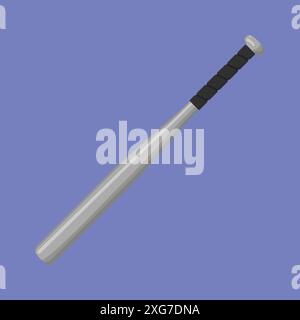 Baseball bat icon vector. aluminium baseball sports bat illustration. American Baseball vector Stock Vector