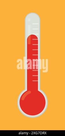 Hot Weather icon vector. Hot temperature thermometer vector illustration. hot summer season Stock Vector