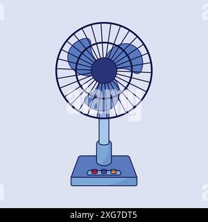 Stand Fan vector icon. Wind Stand fan illustration. Cold Air Summer fan Stock Vector