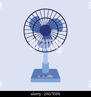 Stand Fan vector icon. Wind Stand fan illustration. Cold Air Summer fan Stock Vector
