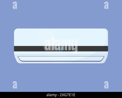 Air Conditioner vector icon. Cold Air Conditioner illustration. Room AC illustration cold air flow Stock Vector