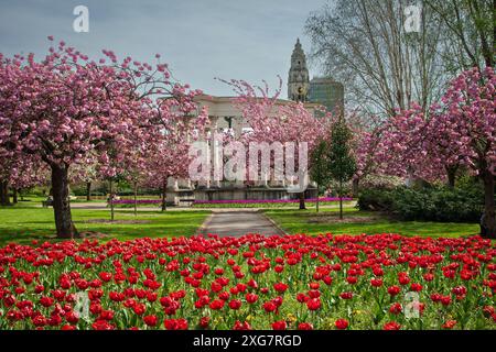 Alexandra Gardens at Cardiff Capitol City of Wales Stock Photo