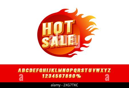 Hot sale event, big sale offer, poster label. Vector Stock Vector