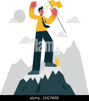 Goal concept illustration Stock Vector