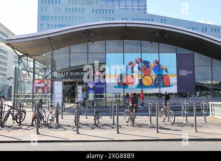 Gare de Lille Europe, the railway station for international Eurostar services to St Pancras, London, UK Stock Photo