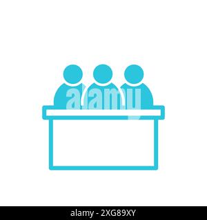 Council icon.  Isolated on white background. From blue icon set. Stock Vector