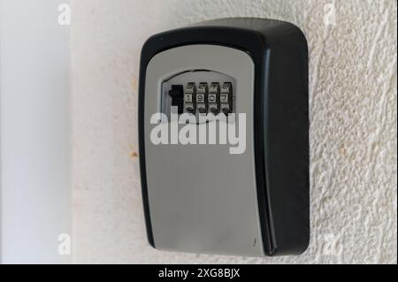 key box with combination lock for apartments 1 Stock Photo