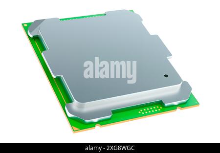 Cpu Computer Processor Black 3d illustration modern multicore CPU on black background Stock Photo ...