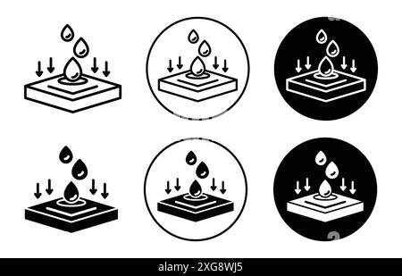 Absorption icon vector logo set collection for web app ui Stock Vector