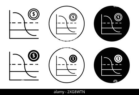 Average Icon logo sign vector outline in black and white color Stock ...