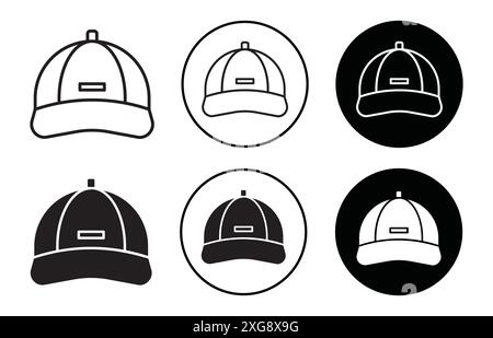 Cap icon vector logo set collection for web app ui Stock Vector