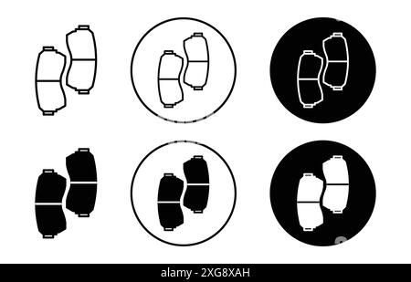 car brake pad icon vector logo set collection for web app ui Stock Vector