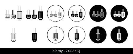 car pedal icon vector logo set collection for web app ui Stock Vector