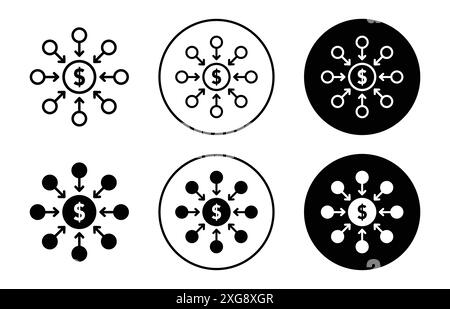 Centralized icon vector logo set collection for web app ui Stock Vector